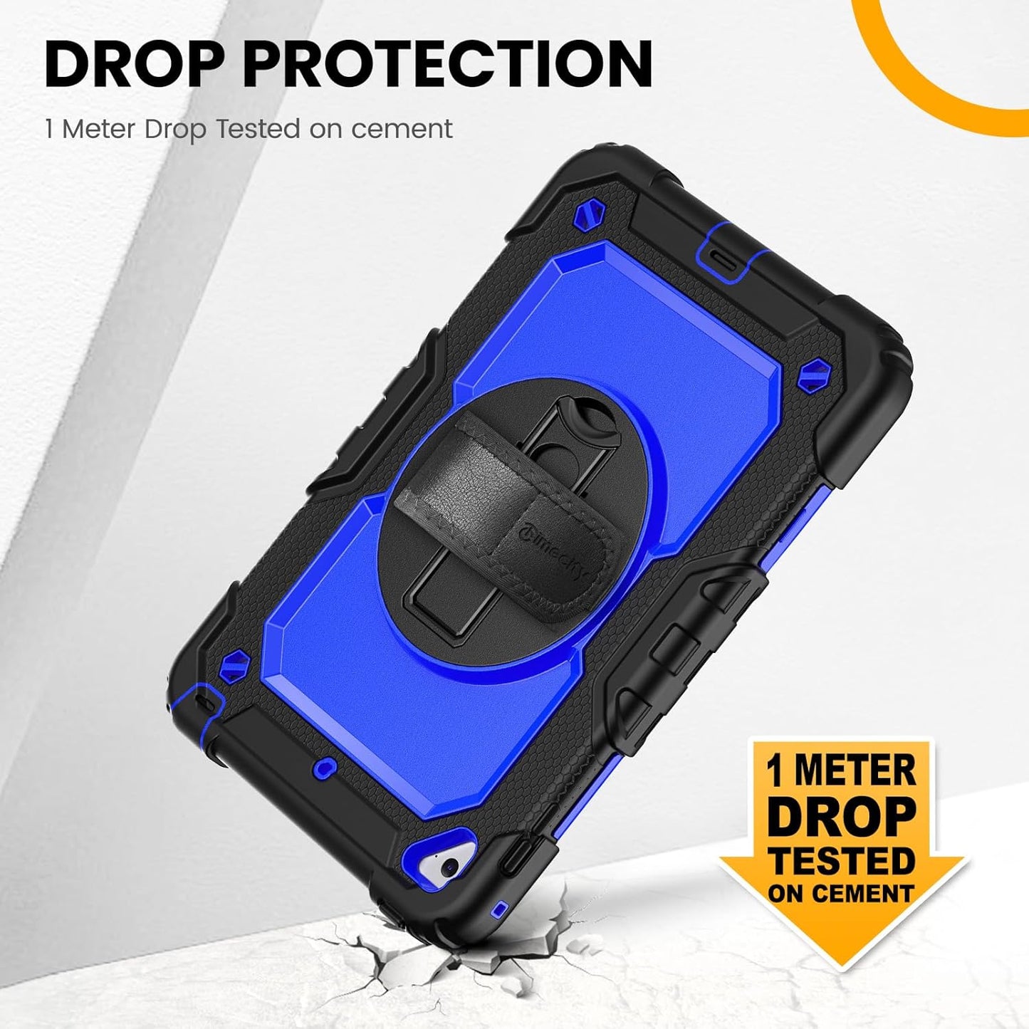 Case for Ipad Mini 4, for Ipad Mini 5Th Generation Case, Heavy Duty Case with Screen Stand Hand Strap Shoulder Strap Pencil Holder for Ipad Mini 5/ Mini 4 7.9 Inch- Dark Blue