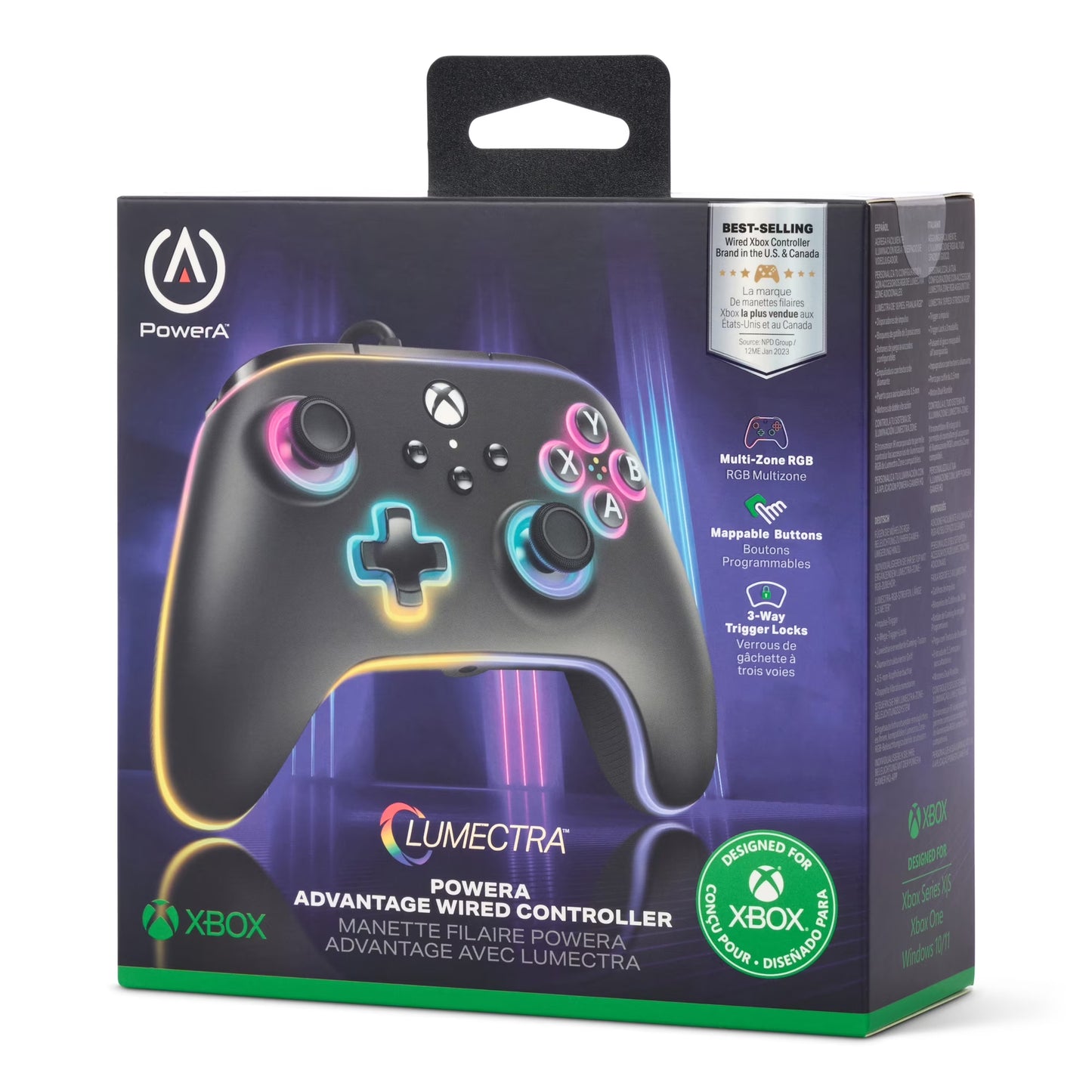 Advantage Wired Controller for Xbox Series X|S with Lumectra - Black