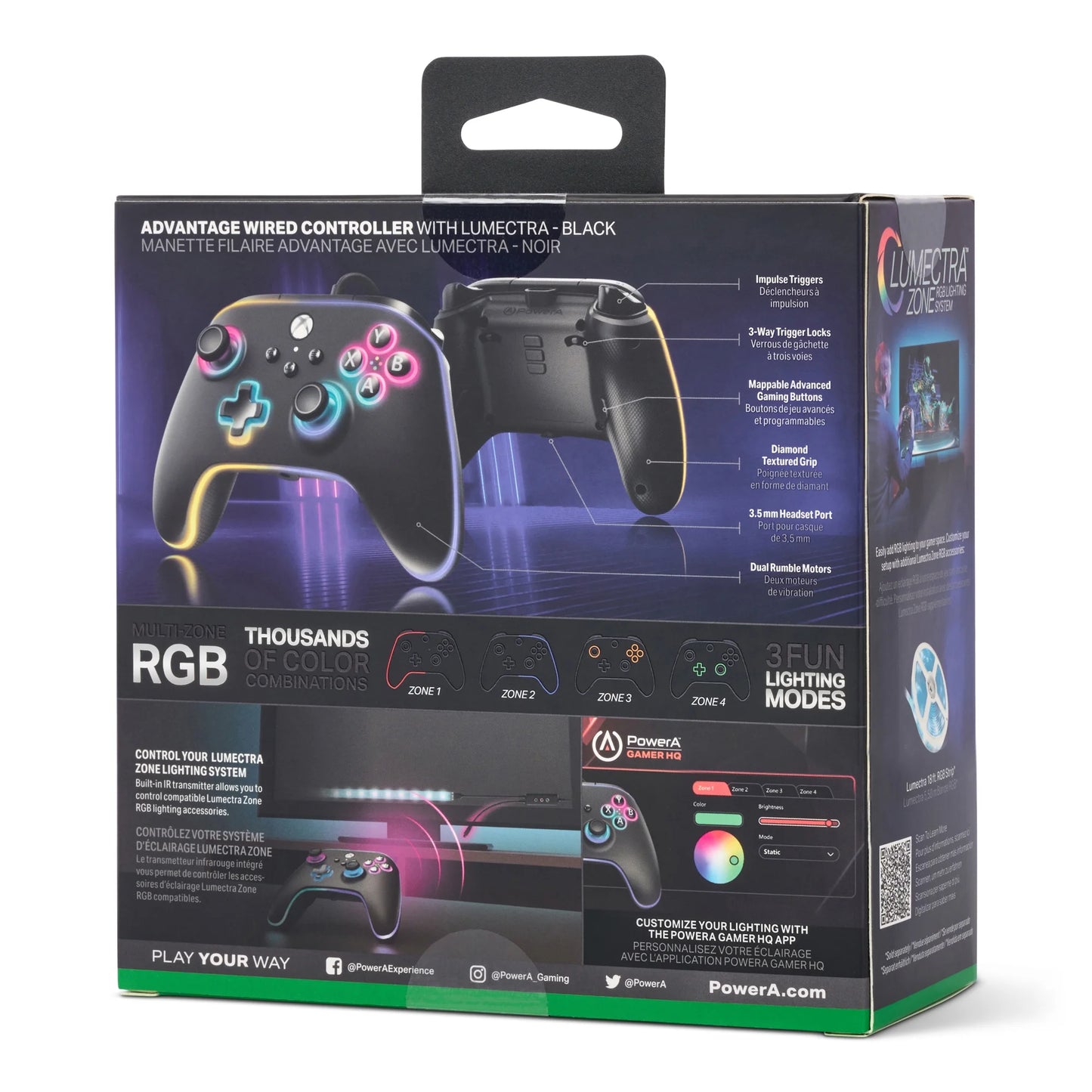 Advantage Wired Controller for Xbox Series X|S with Lumectra - Black